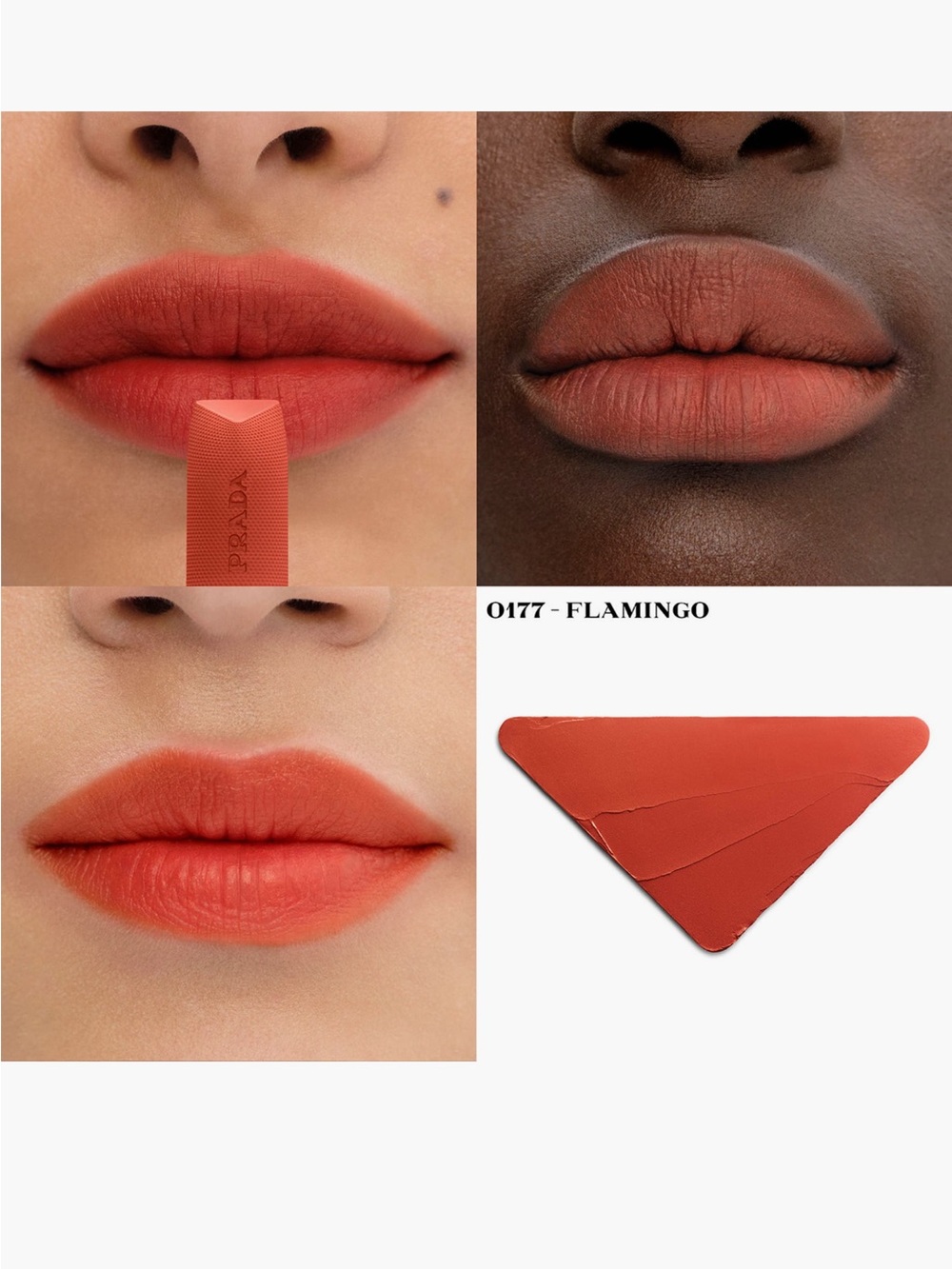 Prada Monochrome Soft Matte Lipstick Refill – O177 Flamingo - Picture 8 of 8